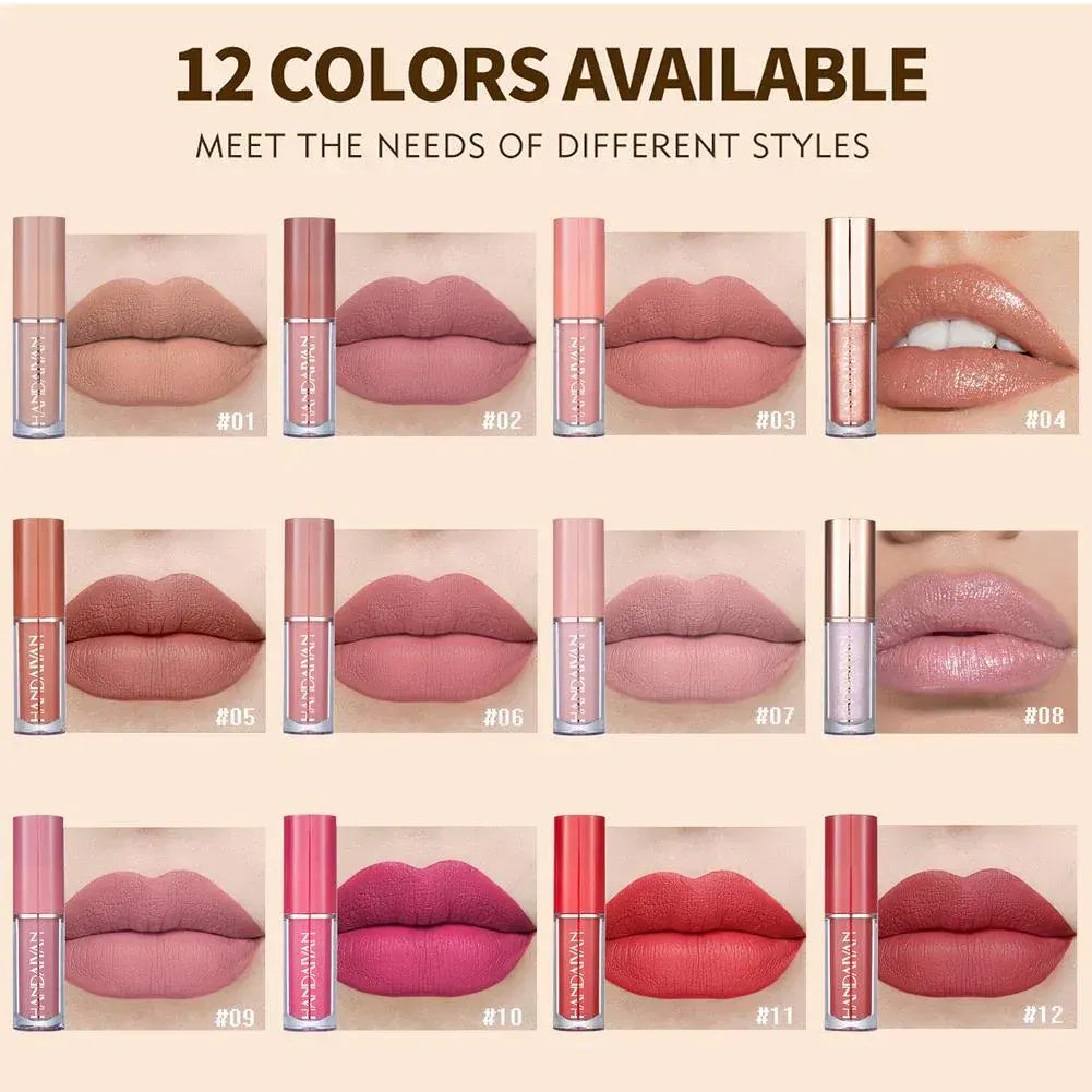 Super Glossy 12-Piece Lip Set | Vibrant Colors and Smooth Finish
