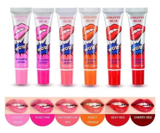 High Pigmented Peel Off Lip Gloss, Pack of 6