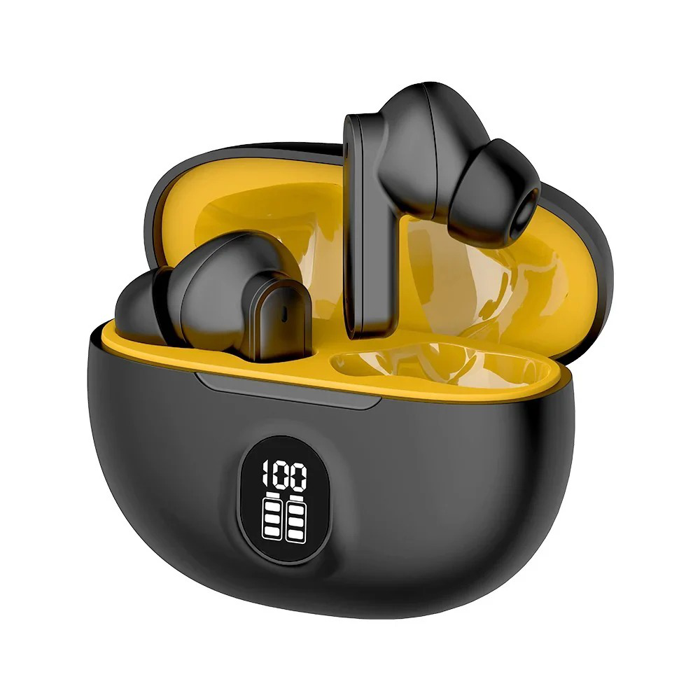 🔥 TWS Wireless Earbuds with LED Display – ENC Noise Cancellation, HiFi Stereo, Bluetooth 5.3 – Available in Black & White 🎧