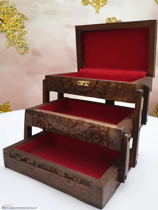 1 PC Beautiful Carved Jewelry Box